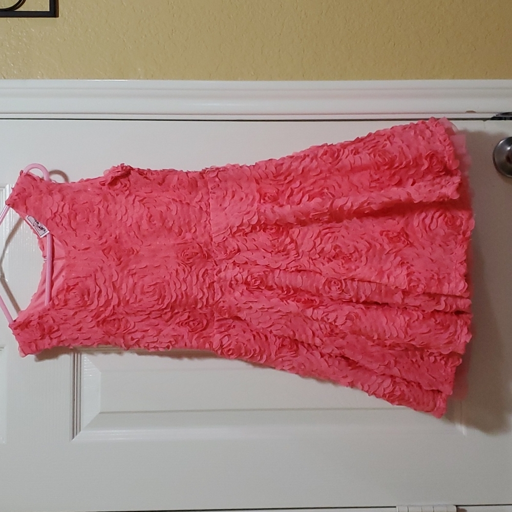 Coral girls dress